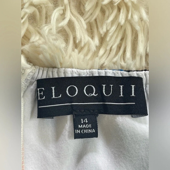 eloquii jumpsuit short sleeve wide leg leaf print back zip rayon size 14 - Picture 9 of 10